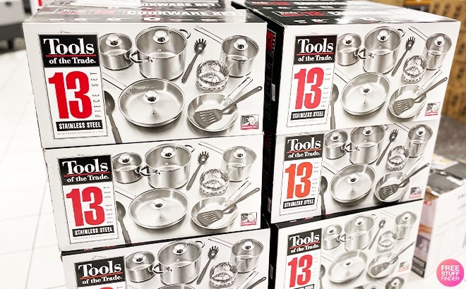 Tools of the Trade Stainless Steel 13-Pc. Cookware Set - Macy's