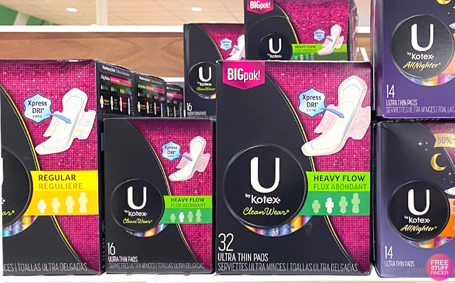 U by Kotex 16-Count Pads $2.42