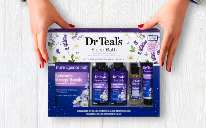 Dr Teal’s 5-Piece Sleep Bath Gift Set $4