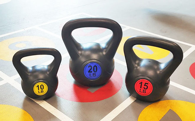 3-Piece Kettlebell Weight Set $23.99