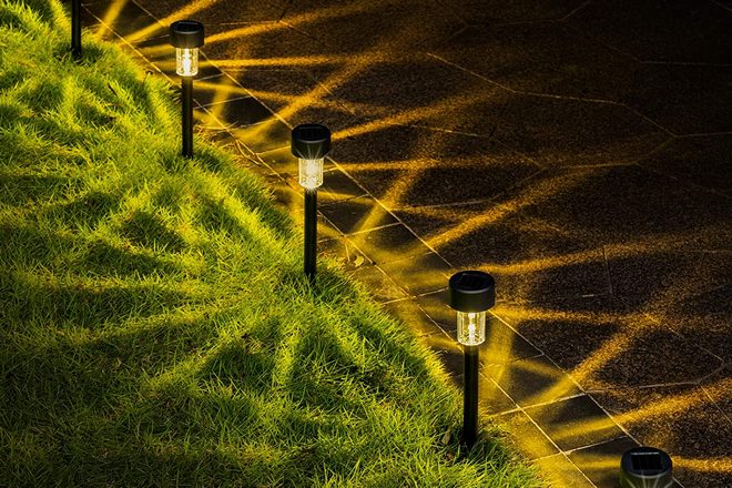 Solar Pathway Lights 12-Pack for $12.99