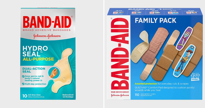 Band Aid Hydro Seal and Family Pack Bandages