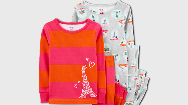 Carters Paris 4 Piece Pajama Set