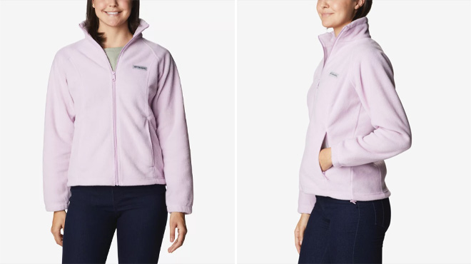 Columbia Women's Full Zip Fleece Jacket front and side view