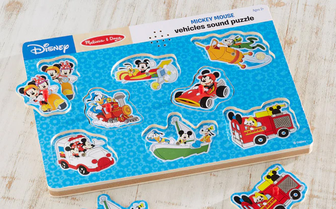 Melissa Doug Mickey Mouse Wood Sound Puzzle