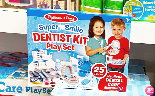 Melissa & Doug Super Smile Dentist Kit Play Set 25 Pc Accessories