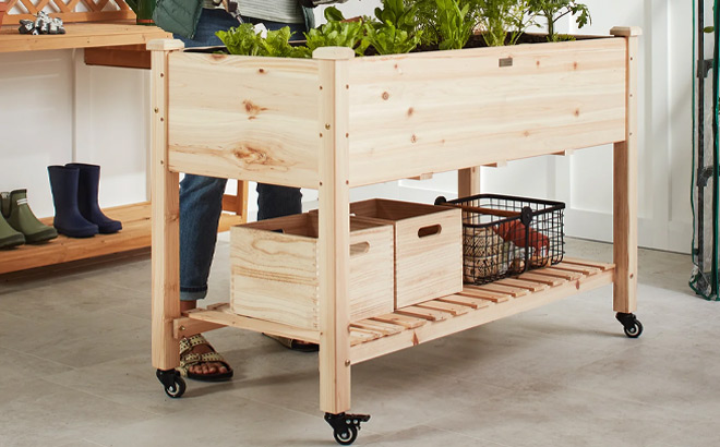 Mobile Raised Garden Bed $109 Shipped