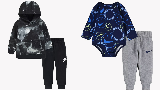 Nike Baby Boys Sportswear Hooded Pullover and Joggers