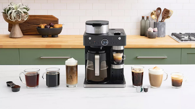 Ninja Espresso Coffee Barista System with Cups and Glasses