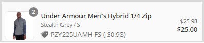 Under Armour Mens Hybrid Zip checkout