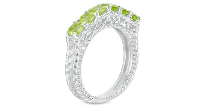 Zales Peridot Six Stone Ring