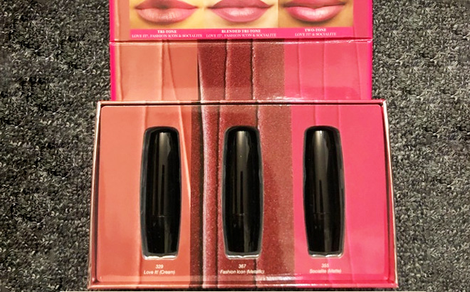 Lancome Color Design Lipstick Set in packaging