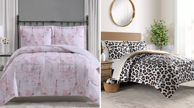 3 Piece Comforter Set Paris and In the Wild