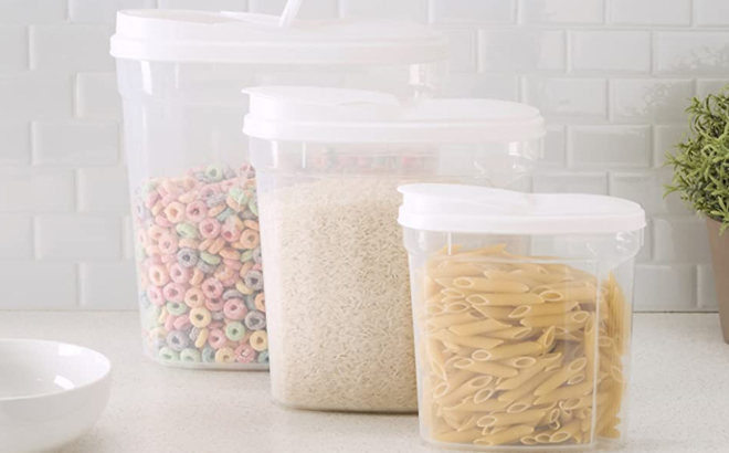 3 piece cereal containers