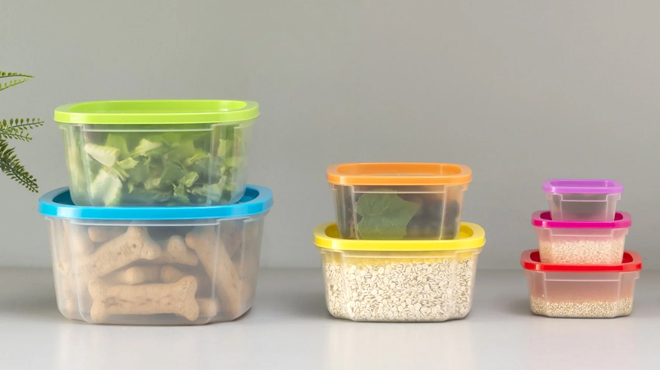 7 piece food storage containers set