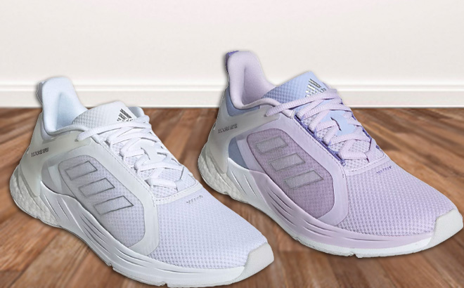 Adidas Womens Response White and Purple Shoes