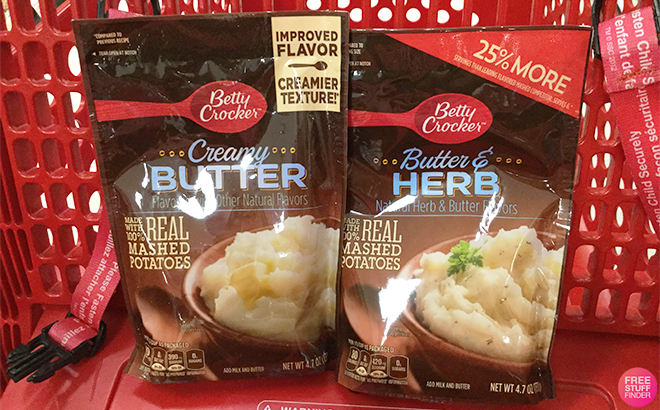 Betty Crocker Homestyle Creamy Butter and Butter and Herb Potatoes in Cart