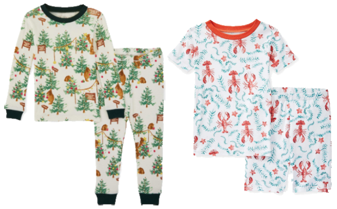 Burts Bees Boys Lobster Maze Short Sleeve Pajama Set