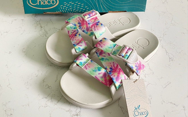 Chaco Chillos Kids Tie Dye Slide Sandals 