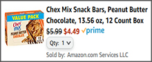 Chex Mix Peanut Butter Chocolate Snack Bars 12 Pack Discount