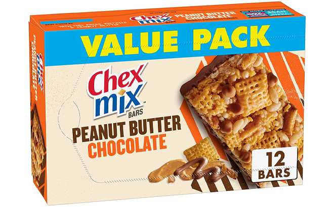 Chex Mix Peanut Butter Chocolate Snack Bars 12 Pack