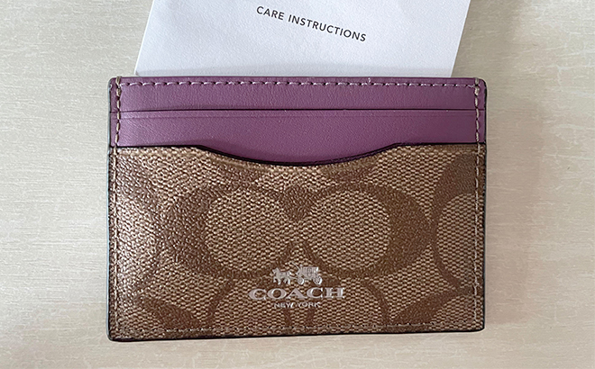 Coach Outlet Card Case In Signature Canvas