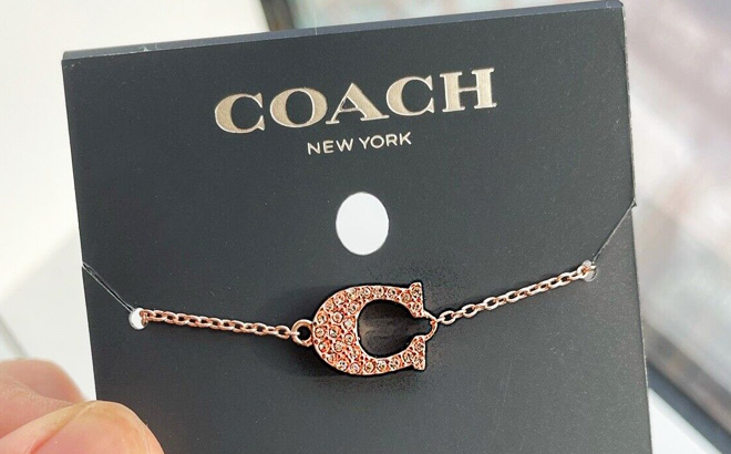 Coach Pave Signature Slider Bracelet