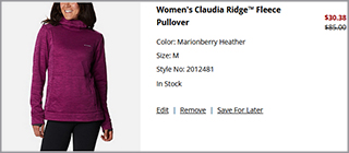 Columbia Womens Claudia Ridge Fleece Pullover Checkout