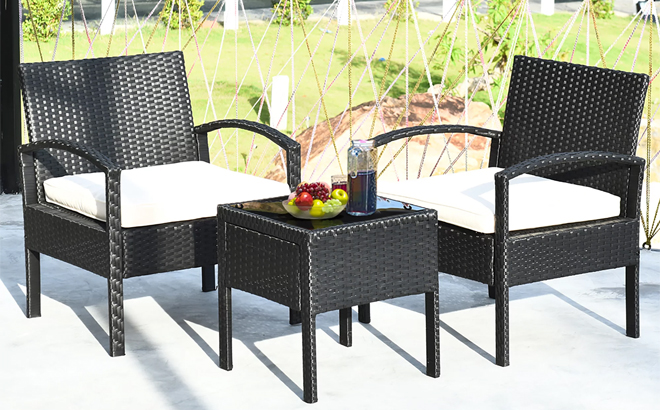 Costway Outdoor Patio Rattan Furniture Set