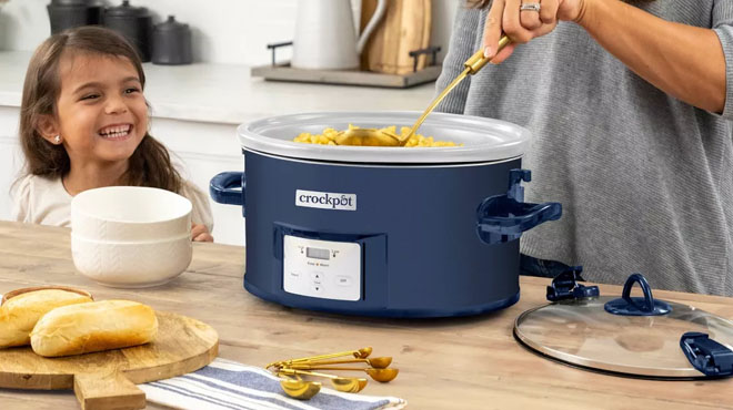 Crock-Pot 7qt One Touch Cook and Carry Slow Cooker - Blue 7 qt