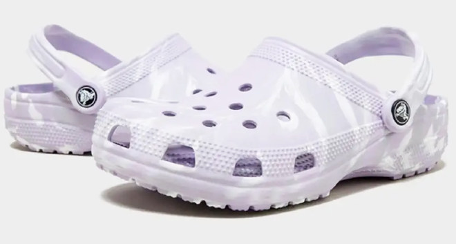 Crocs Classic Clogs in Lavender Marble