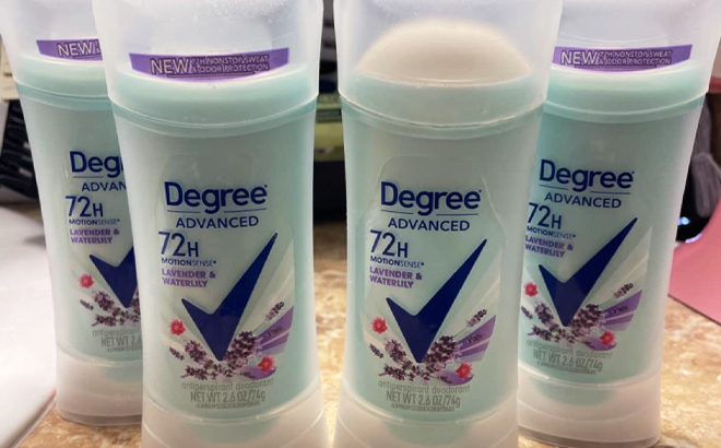 Degree Lavender and Waterlily Antiperspirant for Women 4 Pack