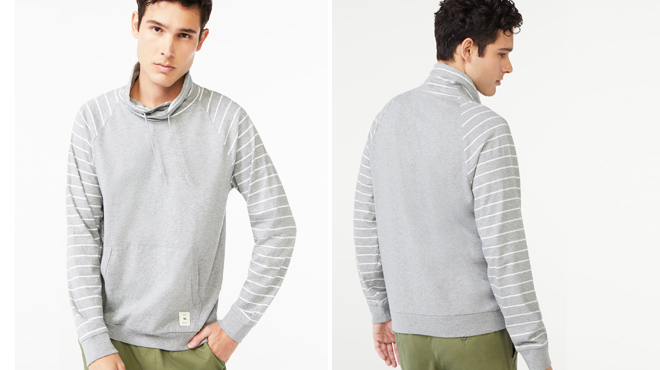 Free Assembly Mens Funnel Neck Pullover on a Model