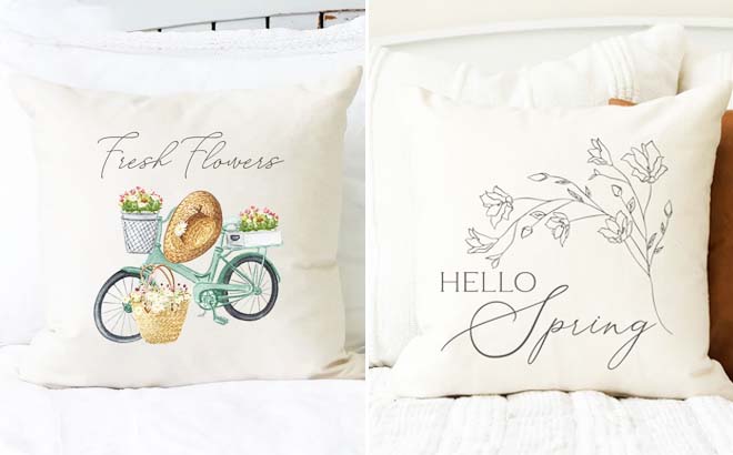 Fresh Flowers Hello Spring Designed Pillow Covers