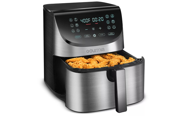 Gourmia 8 qt Digital Stainless Steel Air Fryer