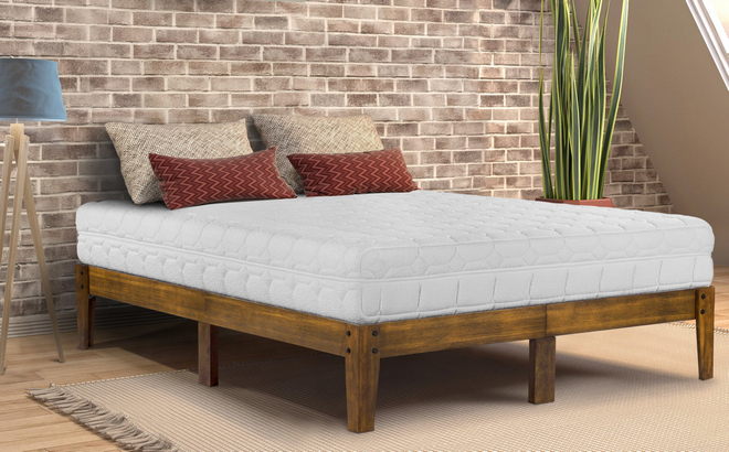 GrandRest 14 inch Smart Wood Platform Bed Full