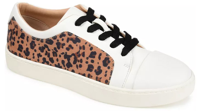 Journee Collection Womens Taschi Sneakers in leopard print