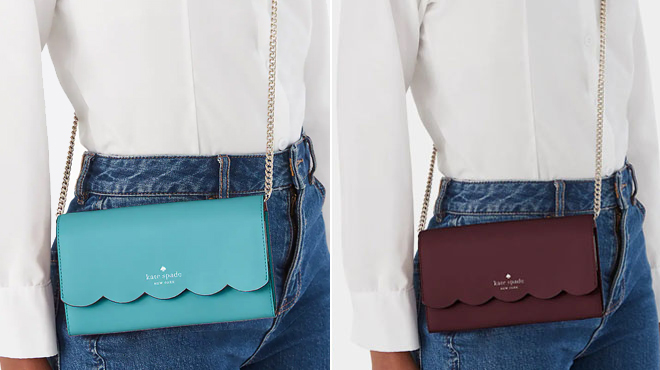 Kate Spade Gemma Crossbody in Stone Blue and Cherrywood Colors