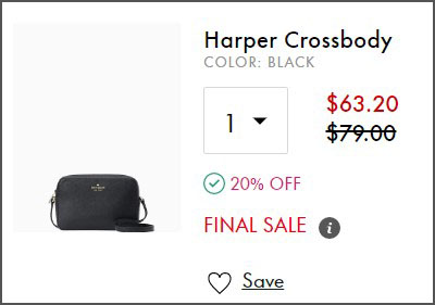 Kate Spade Harper Crossbody Checkout