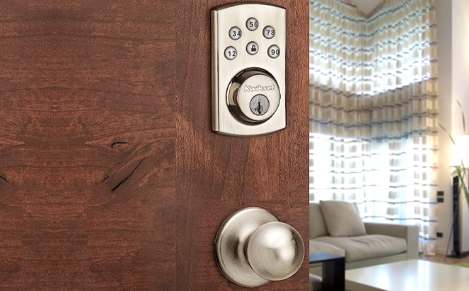 Kwikset Electronic Keyless Door Lock in Satin Nickel Color