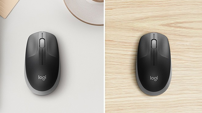 Logitech Wireless Mouse on a Table