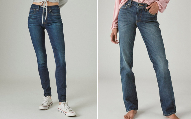 Lucky Brand Bridgette Skinny Jean and Yellowstone Bethany Wash Sweet Straight Fit Denim Jeans