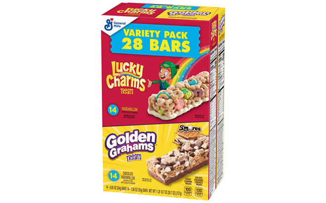 Lucky Charms and Golden Grahams Breakfast Bar Variety Pack