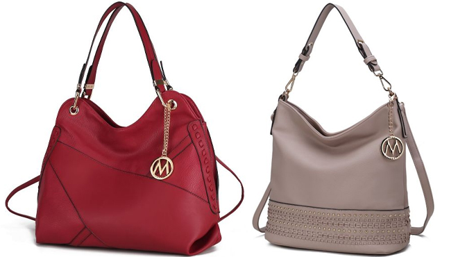 MKF Shoulder Bags in Red and Light Brown