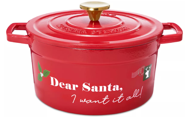 Martha Stewart Dear Santa 4 Quart Dutch Oven