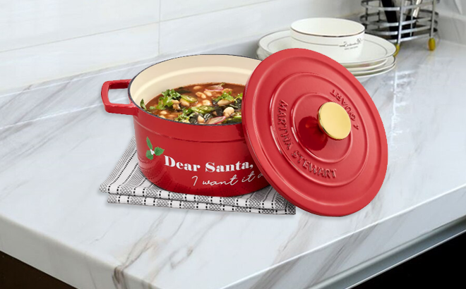 Martha Stewart Dear Santa 4 Quart Dutch Oven