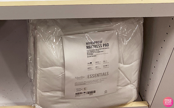 Martha Stewart Twin Mattress Pad on a shelf