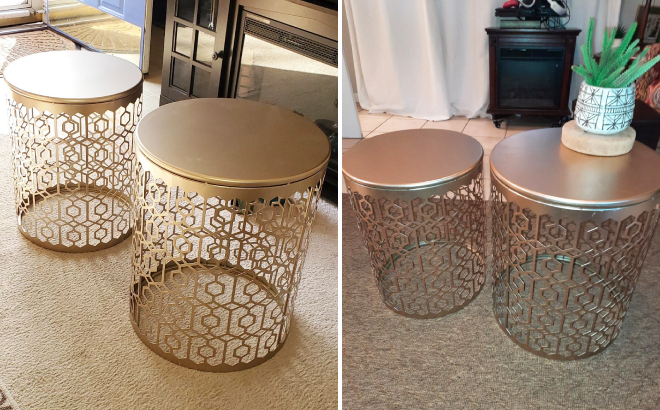 Metal Accent Table 2 Piece Set