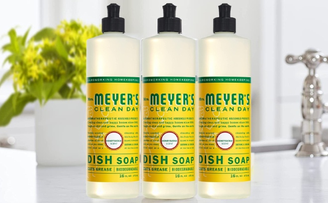 Mrs Meyers 3 Pack Liquid Dish Soap in Honeysuckle Scent