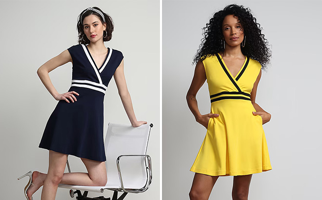 New York Company Colorblock Accent Dress